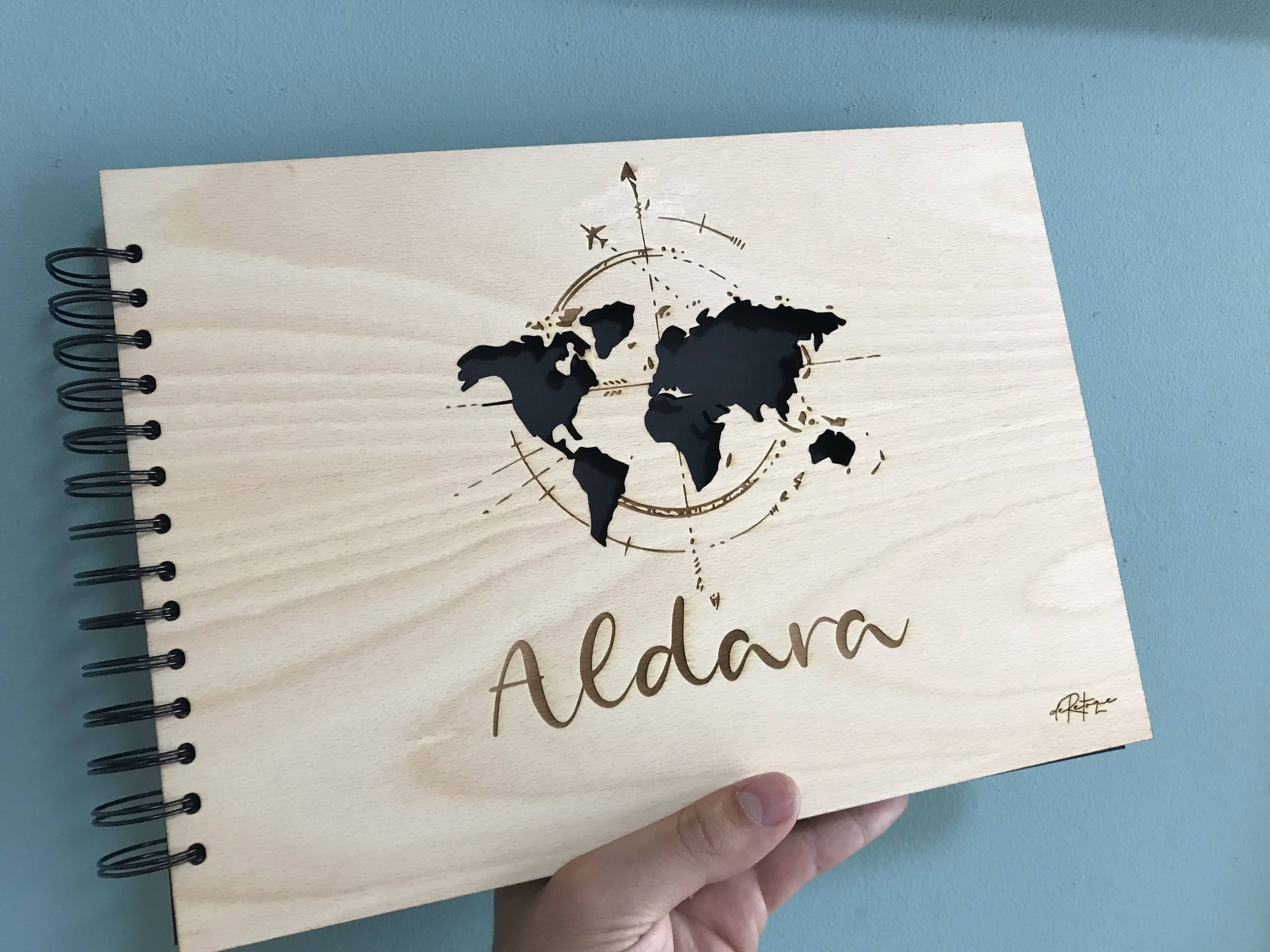 Álbum de Firmas Personalizado – Mapa Troquelada