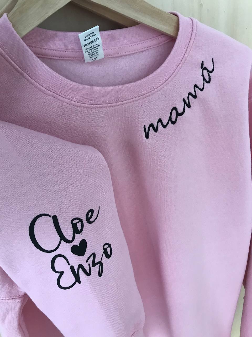 Sudadera Personalizada nombre cuello